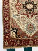 Aiye Oriental Beige/Red 6x8.9 Hand Knotted Rug | Banana Manor Rug Company