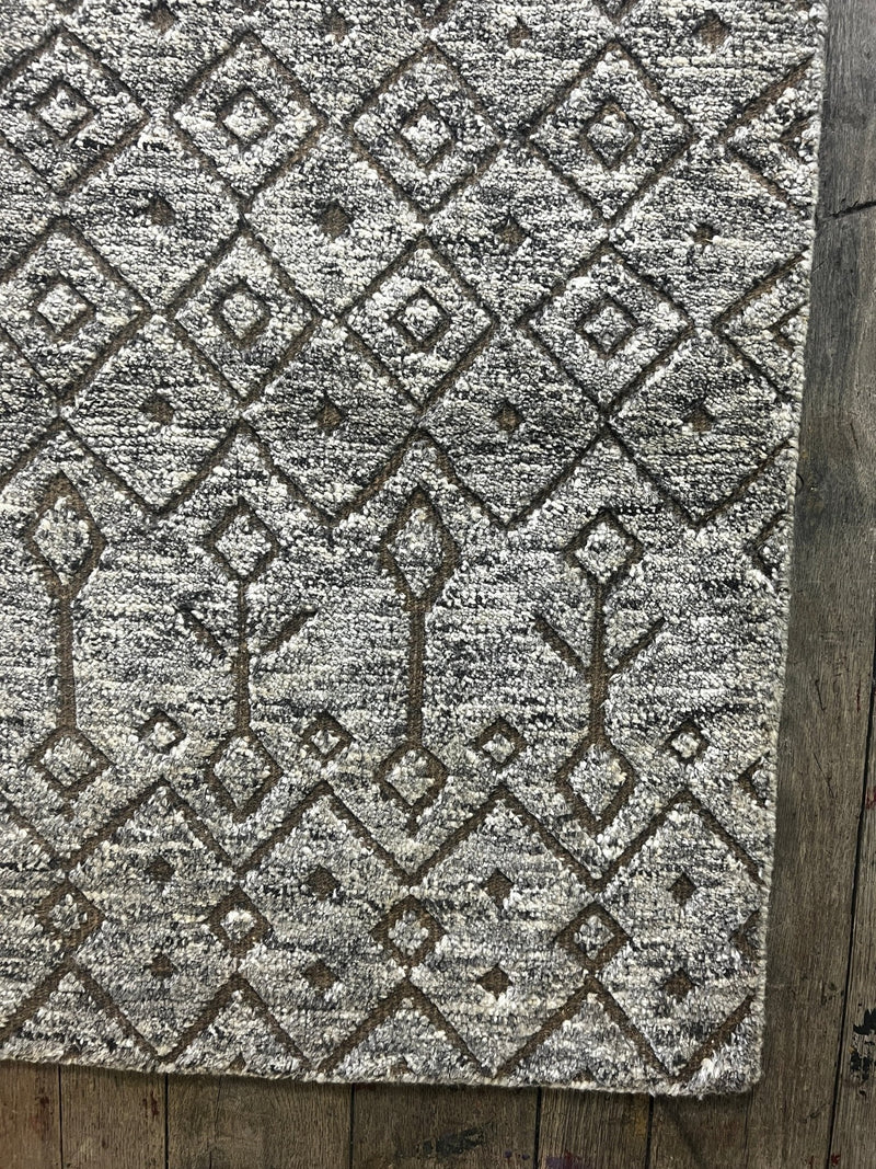 "Alarice" Grey Hand-Knotted Modern 8x10 | Banana Manor Rug Company