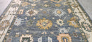 Alex Papachristidis 9x12 Grey and Ivory Hand-Knotted Oushak Rug | Banana Manor Rug Company