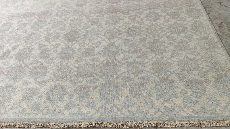 Alexa 9x12 Beige and Grey Hand-Knotted Oushak Rug | Banana Manor Rug Company