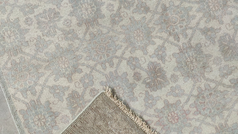 Alexa 9x12 Beige and Grey Hand-Knotted Oushak Rug | Banana Manor Rug Company