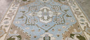 Alexa Hampton Blue and Ivory Hand-Knotted Oushak Rug 8x10 | Banana Manor Rug Company