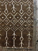 "Aliz" Brown Hand-Knotted Modern 8x10 | Banana Manor Rug Company