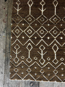 "Aliz" Brown Hand-Knotted Modern 8x10 | Banana Manor Rug Company