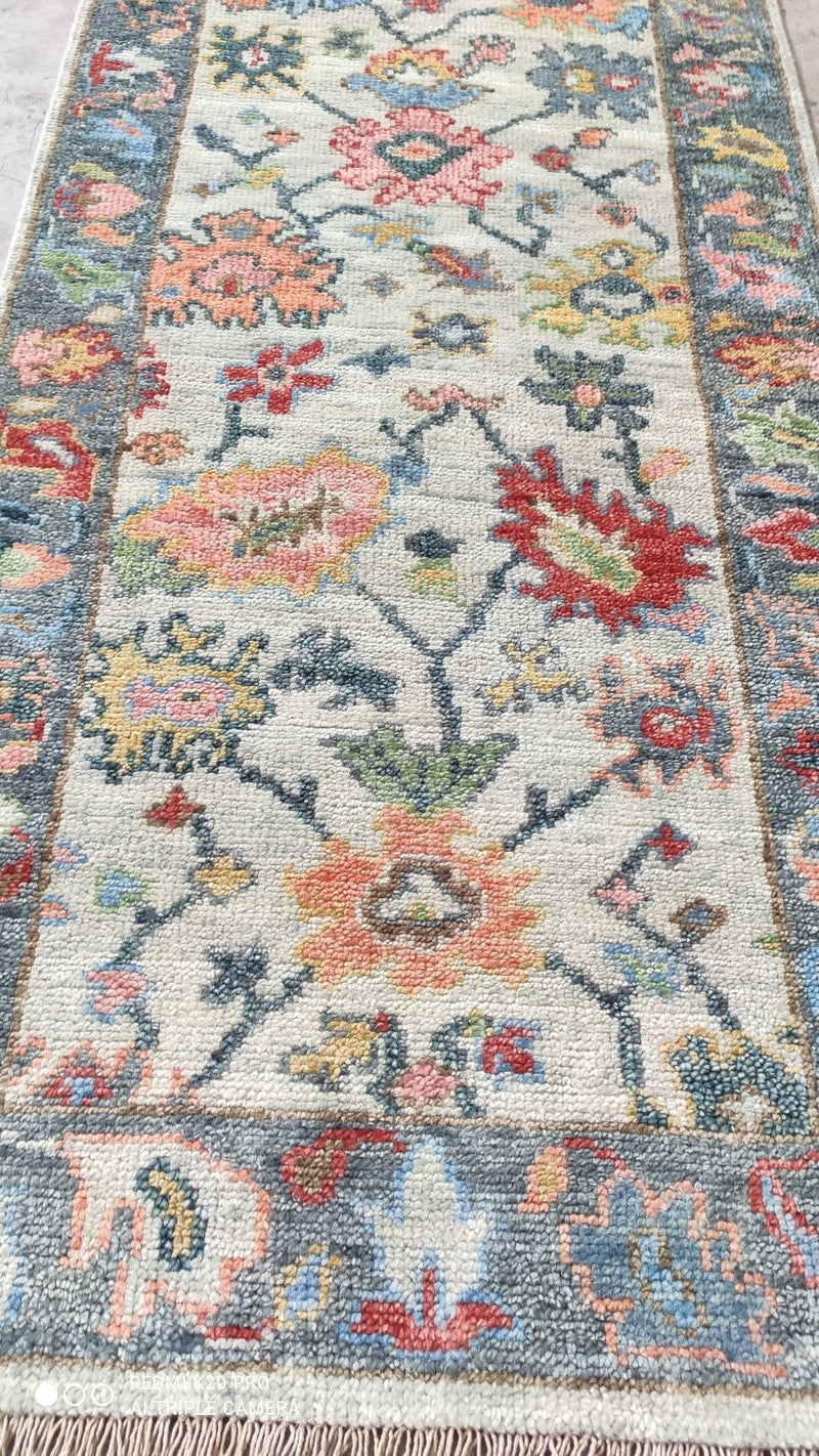 Allie Hand Knotted 2.9x9 Oushak Runner | Banana Manor Rug Company