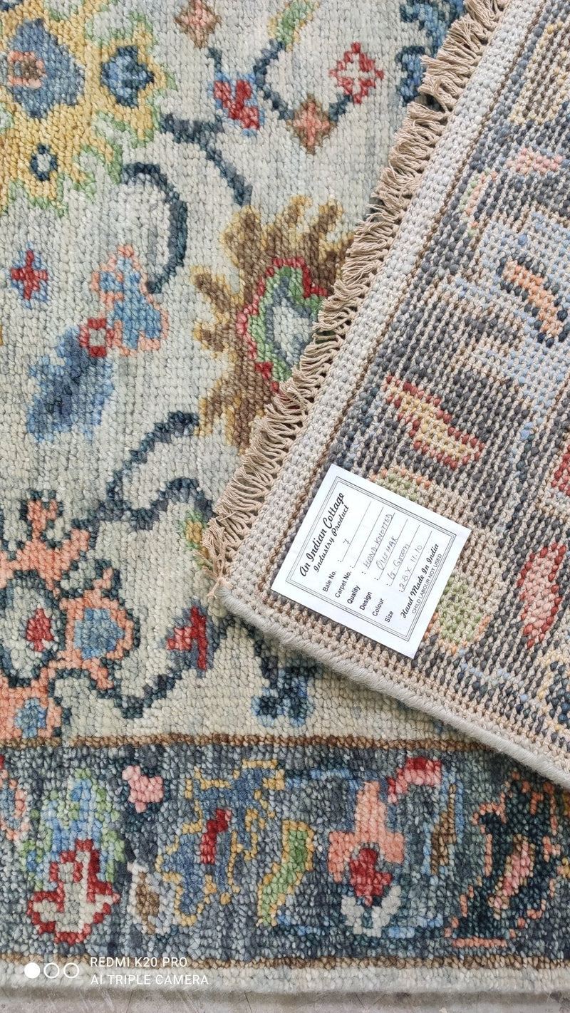 Allie Hand Knotted 2.9x9 Oushak Runner | Banana Manor Rug Company