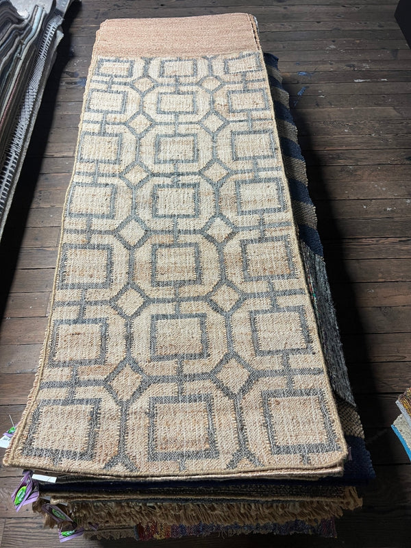 Almanzo 2.6x6 Thin Weaved Natural Jute Runner | Banana Manor Rug Factory Outlet