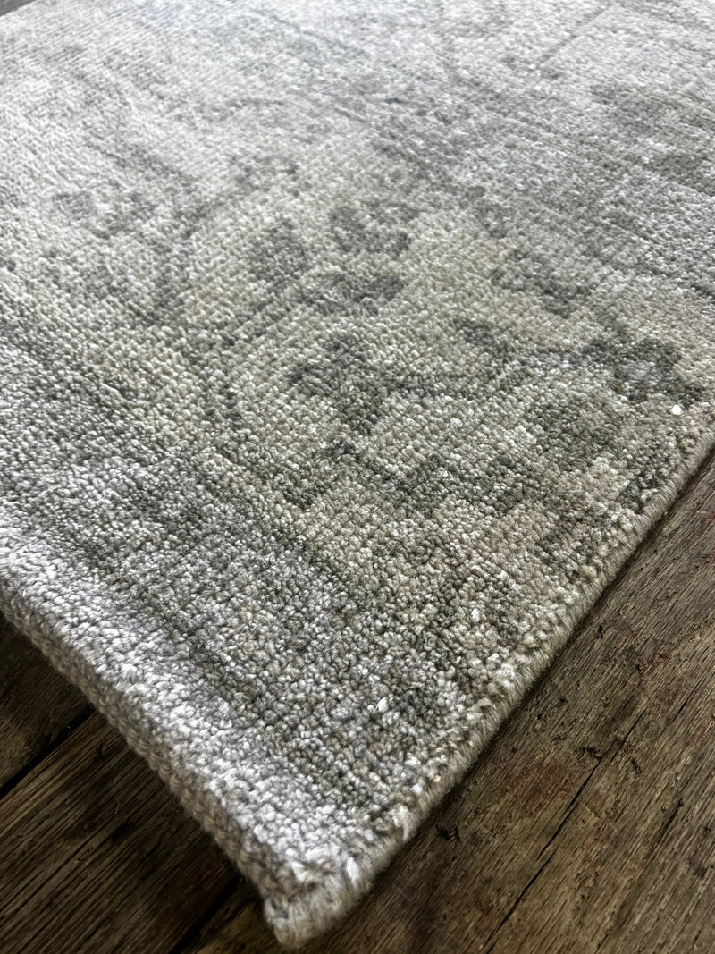 "Aloisa" Grey Hand-Knotted Oushak 8x10 | Banana Manor Rug Company