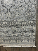 "Alvar" Grey Hand-Knotted Oushak 8x10 | Banana Manor Rug Company
