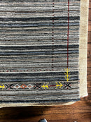 Alvin 2.9x11.6 Blue Striped Handwoven Runner | Banana Manor Rug Company