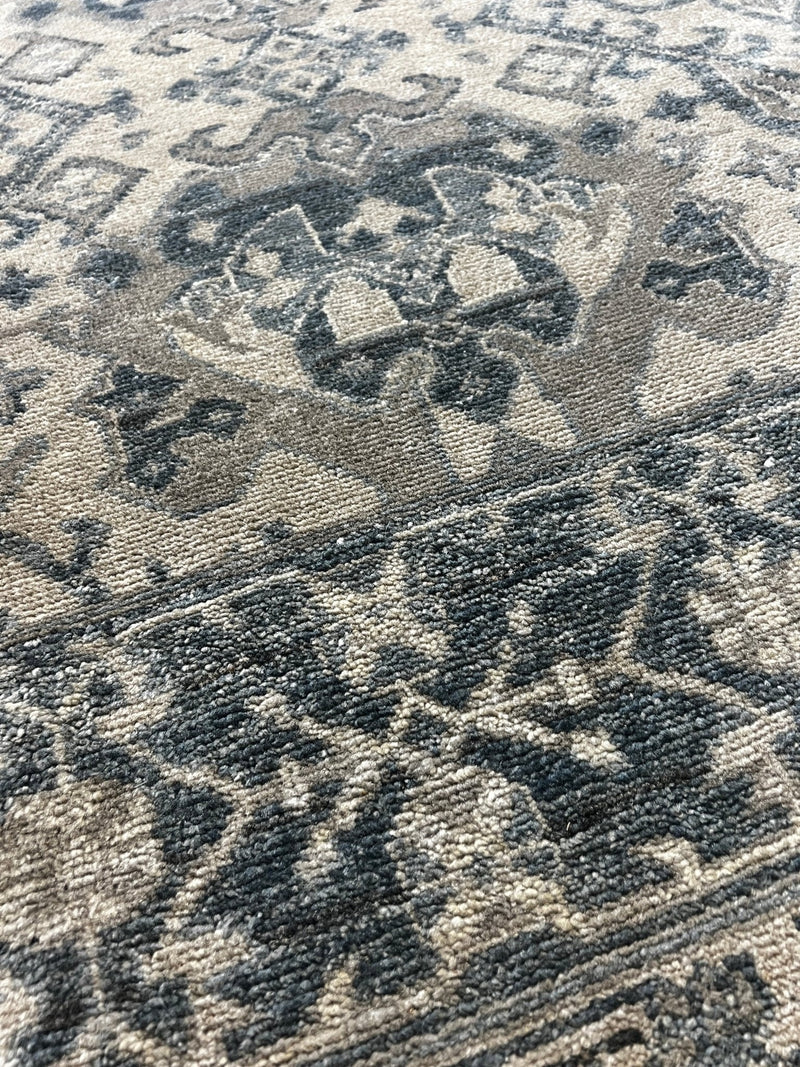 "Amalasand" Grey Hand-Knotted Oushak 8x10 | Banana Manor Rug Company