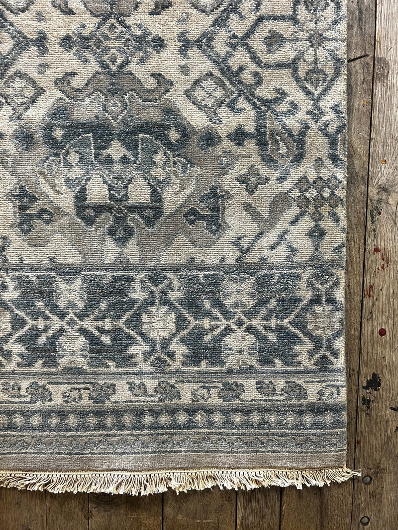 "Amalasand" Grey Hand-Knotted Oushak 8x10 | Banana Manor Rug Company