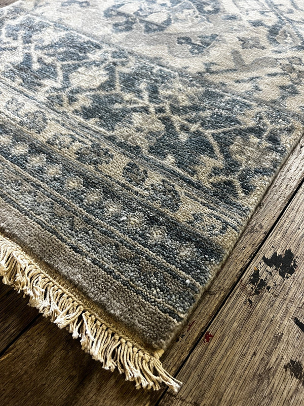 "Amalasand" Grey Hand-Knotted Oushak 8x10 | Banana Manor Rug Company