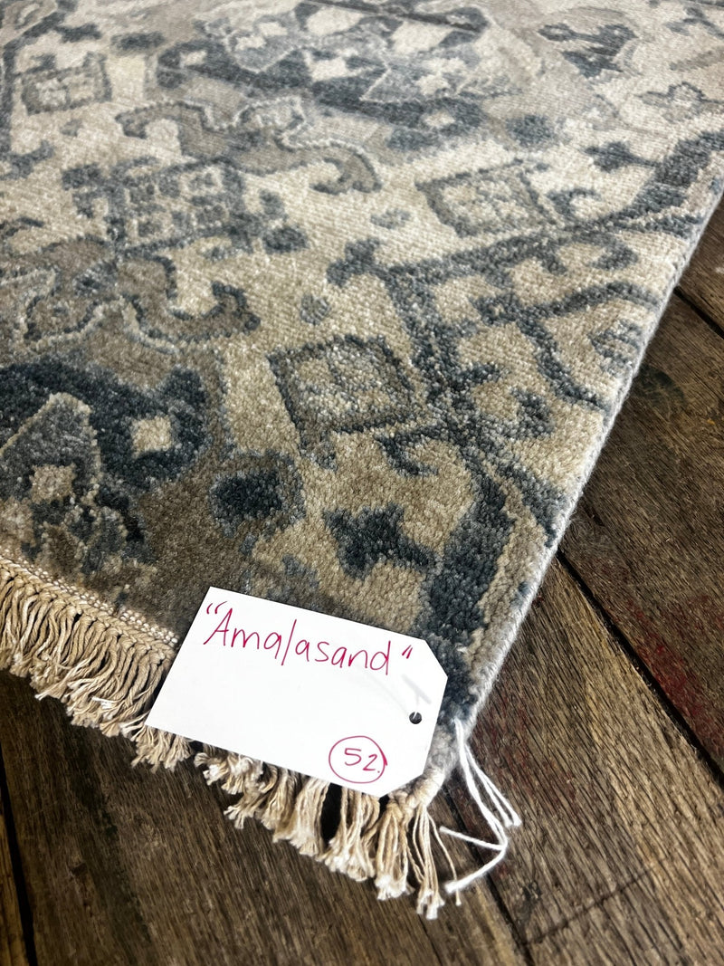 "Amalasand" Grey Hand-Knotted Oushak 8x10 | Banana Manor Rug Company