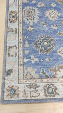 Amara 4x6 Light Blue Bamboo Silk Oushak Rug | Banana Manor Rug Company