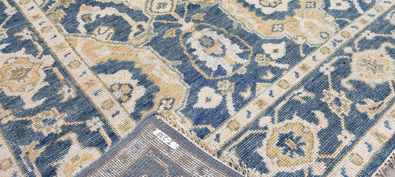 Amber Lewis Dark Green and Grey Hand-Knotted Oushak Rug 8x10 | Banana Manor Rug Company