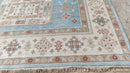 Ambra 8x10 Blue and Beige Hand-Knotted Oushak Rug | Banana Manor Rug Company