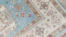 Ambra 8x10 Blue and Beige Hand-Knotted Oushak Rug | Banana Manor Rug Company