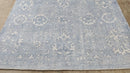Americano 5.6x8.6 blue and Ivory Handwoven PET Yarn Oushak Rug | Banana Manor Rug Company