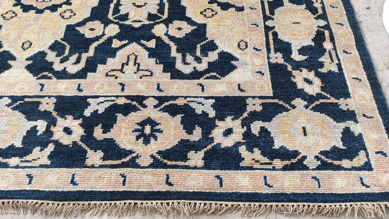 Ameya 9x12 Dark Green Hand-Knotted Oushak Rug | Banana Manor Rug Company