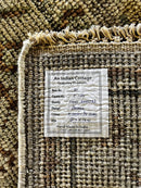 Amrita Acharia 8x10 Light Brown and Light Green Hand-Knotted Oushak Rug | Banana Manor Rug Company