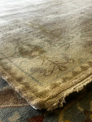 Amrita Acharia 8x10 Light Brown and Light Green Hand-Knotted Oushak Rug | Banana Manor Rug Factory Outlet