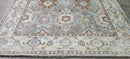 Amy Fine Collins Light Grey and Beige Hand-Knotted Oushak Rug 8.3x10 | Banana Manor Rug Company
