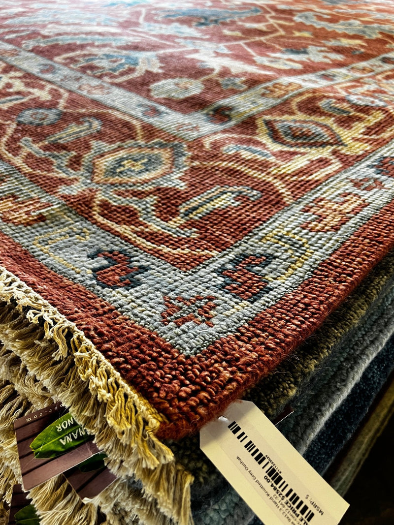 Amy Lau 9.3x12 Red Hand-Knotted Oushak Rug | Banana Manor Rug Factory Outlet