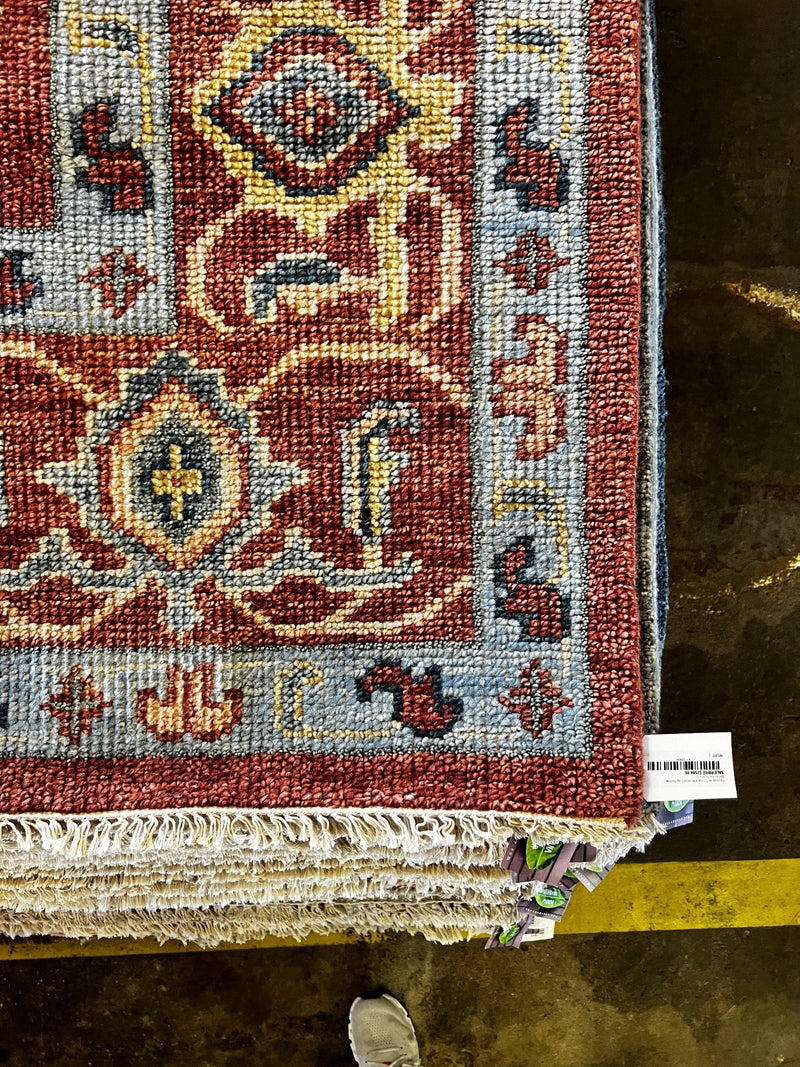 Amy Lau 9.3x12 Red Hand-Knotted Oushak Rug | Banana Manor Rug Factory Outlet