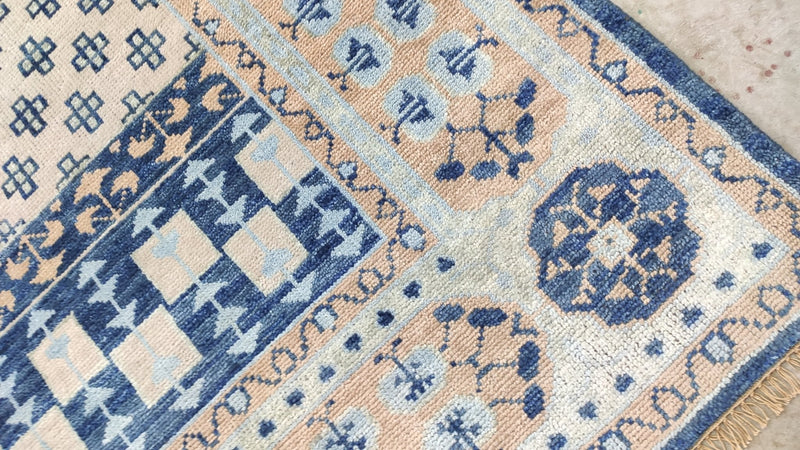 Anastasia 9x12 Light Blue Hand-Knotted Oushak Rug | Banana Manor Rug Company