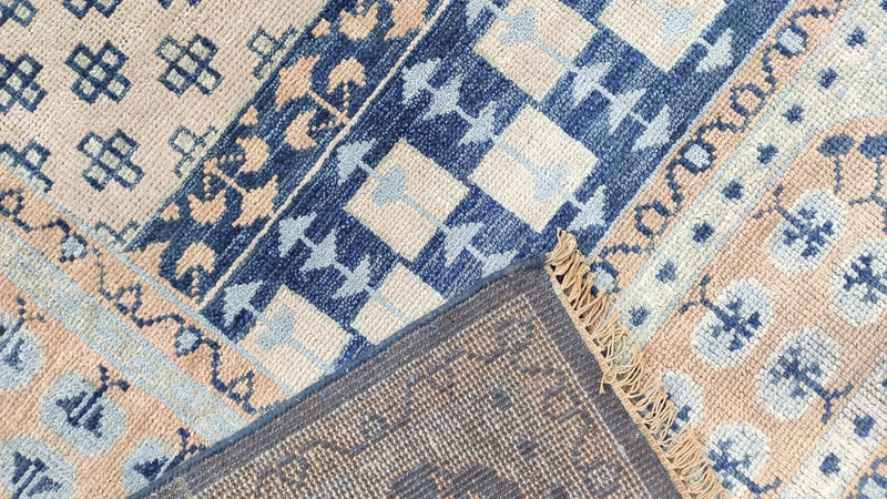 Anastasia 9x12 Light Blue Hand-Knotted Oushak Rug | Banana Manor Rug Company
