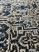 Andrea Berntzen 5.6x8 Blue and Natural Hand-Knotted Modern Rug | Banana Manor Rug Factory Outlet