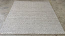 Andy Summers 6x6 White and Gray Handwoven Durrie Rug | Banana Manor Rug Company