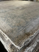 Angeline Guido 8x9.9 Ivory and Green Hand-Knotted Oushak Rug | Banana Manor Rug Factory Outlet