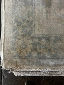 Angeline Guido 8x9.9 Ivory and Green Hand-Knotted Oushak Rug | Banana Manor Rug Factory Outlet