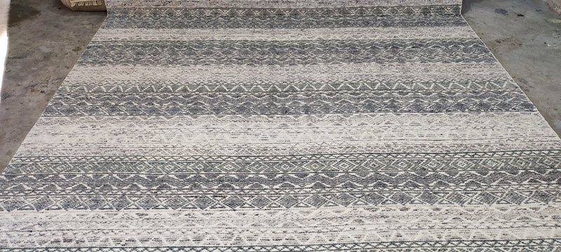 Angus Sampson Hand-Knotted Modern Rug Natural Grey High-Low 8x10.3 | Banana Manor Rug Company