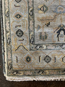 Ann Marie 8x10 Light Blue Hand-Knotted Oushak Rug | Banana Manor Rug Company