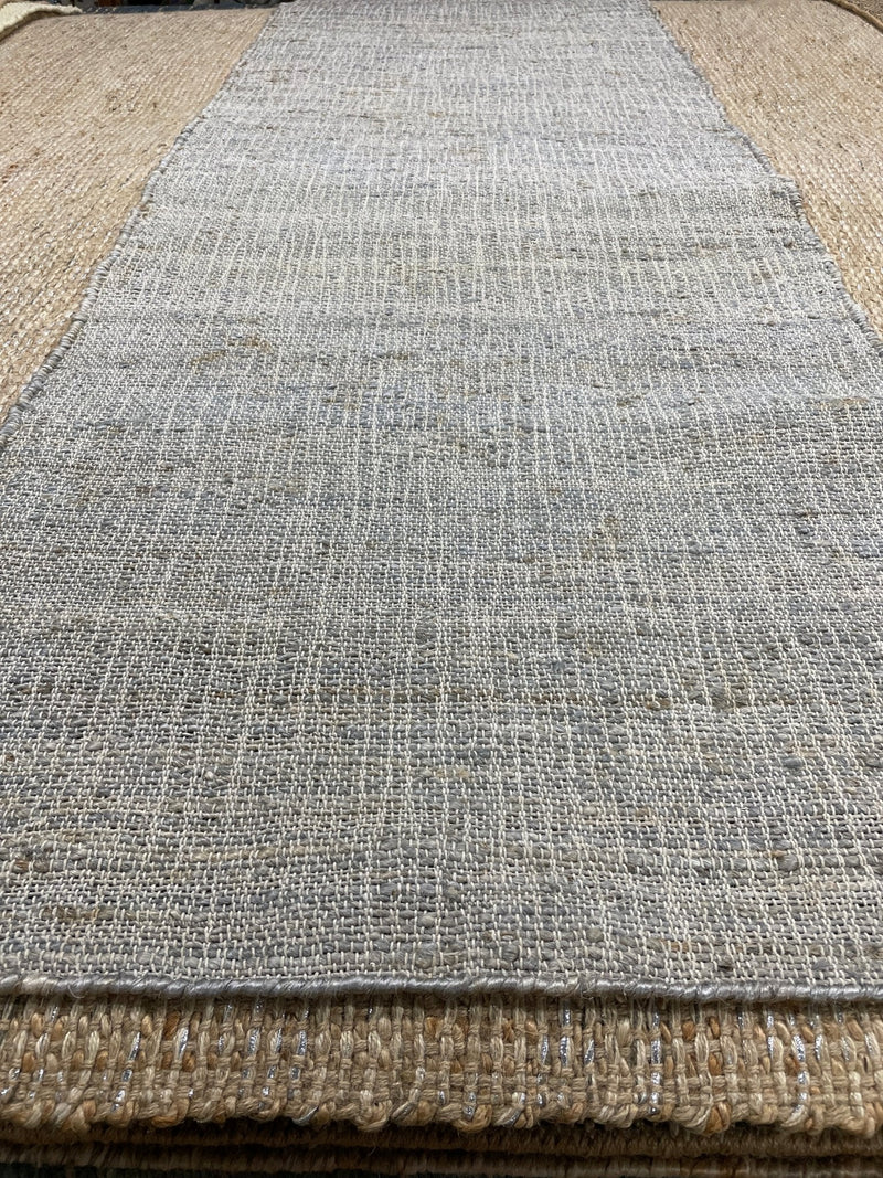 Ann Romano 2.6x12 Thin Weaved Grey Runner | Banana Manor Rug Company