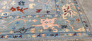 Anna-Lisa 8.3x10 Light Blue Hand-Knotted Oushak Rug | Banana Manor Rug Company