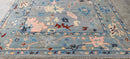 Anna-Lisa 8.3x10 Light Blue Hand-Knotted Oushak Rug | Banana Manor Rug Company