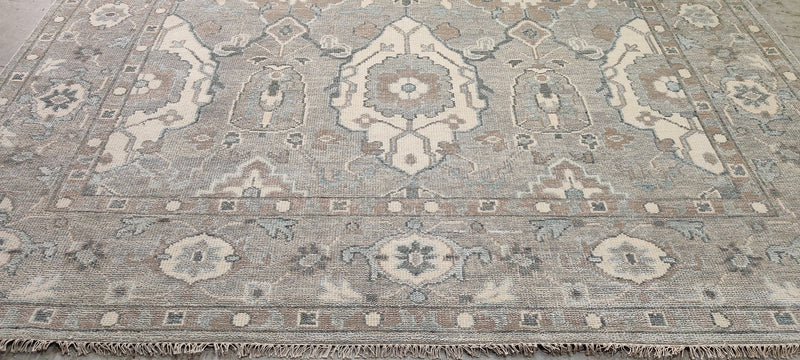 Anna Wintour 10.3X14 Grey Hand-Knotted Oushak Rug | Banana Manor Rug Company