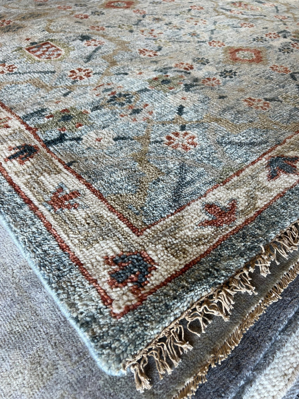 Annabella Anderson 10x14 Sage Green Hand-Knotted Oushak Rug | Banana Manor Rug Company