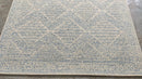 Anne Parillaud 5x7.6 Ivory and Blue Hand-Tufted Rug | Banana Manor Rug Company