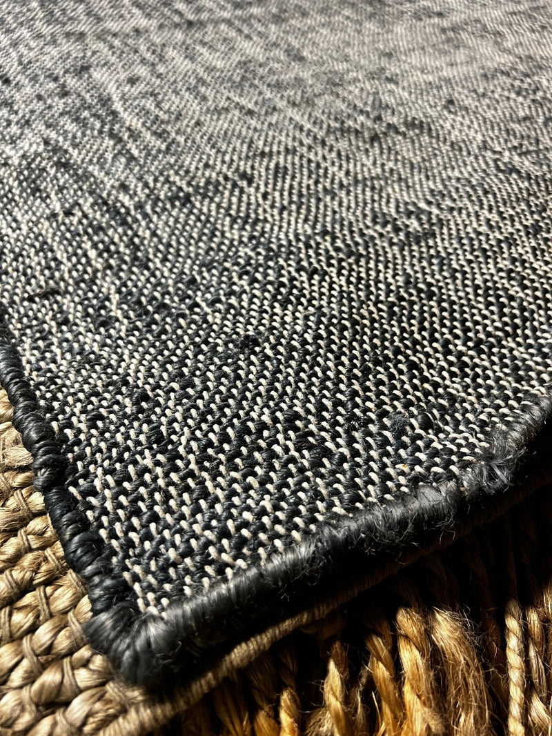 Annette Pizzo 2.6X10 Natural Grey Durrie Jute Runner | Banana Manor Rug Company