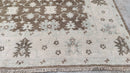 Antionette 8x10 Brown and Ivory Hand-Knotted Oushak Rug | Banana Manor Rug Company