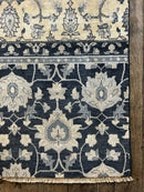 "Apollina" Dark Blue Hand-Knotted Oushak 8x10 | Banana Manor Rug Company