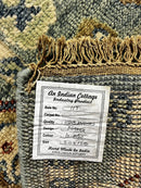 April 3x12 Light Blue Hand-Knotted Oushak Runner | Banana Manor Rug Company