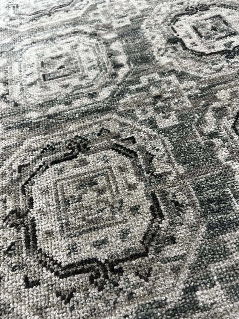 "Arabel" Grey Hand-Knotted Oushak 8x10 | Banana Manor Rug Company