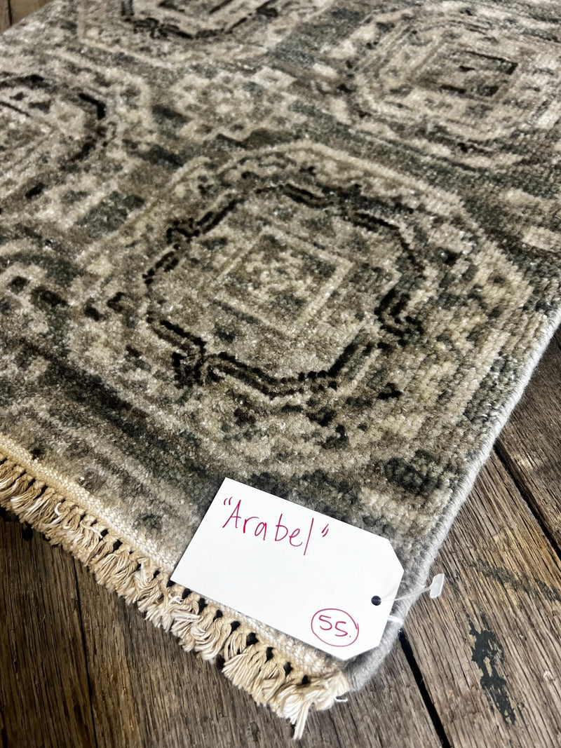 "Arabel" Grey Hand-Knotted Oushak 8x10 | Banana Manor Rug Company