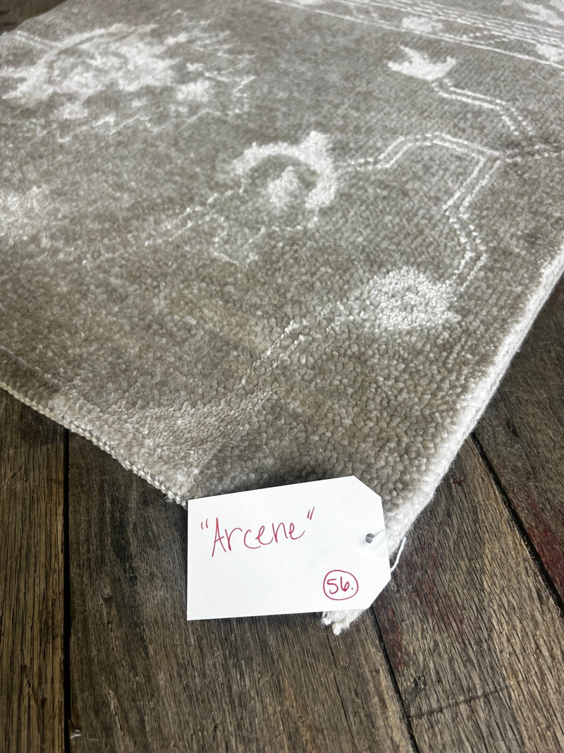 "Arcene" Soft Beige Hand-Knotted Oushak 8x10 | Banana Manor Rug Company